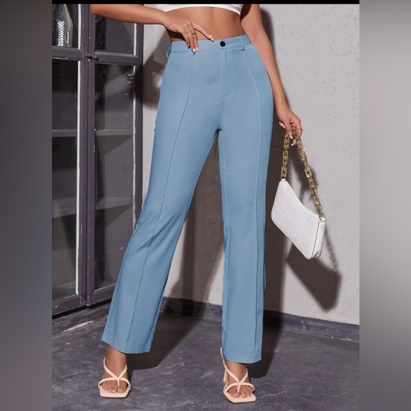 SHEIN straight leg blue dress pants - Picture 1 of 3